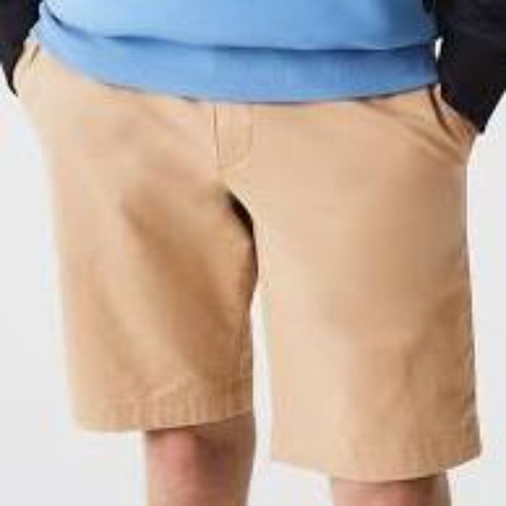 NEW Lacoste Mens Tan Cotton Shorts Unworn  US Size 32 Waist With 8” Inseam